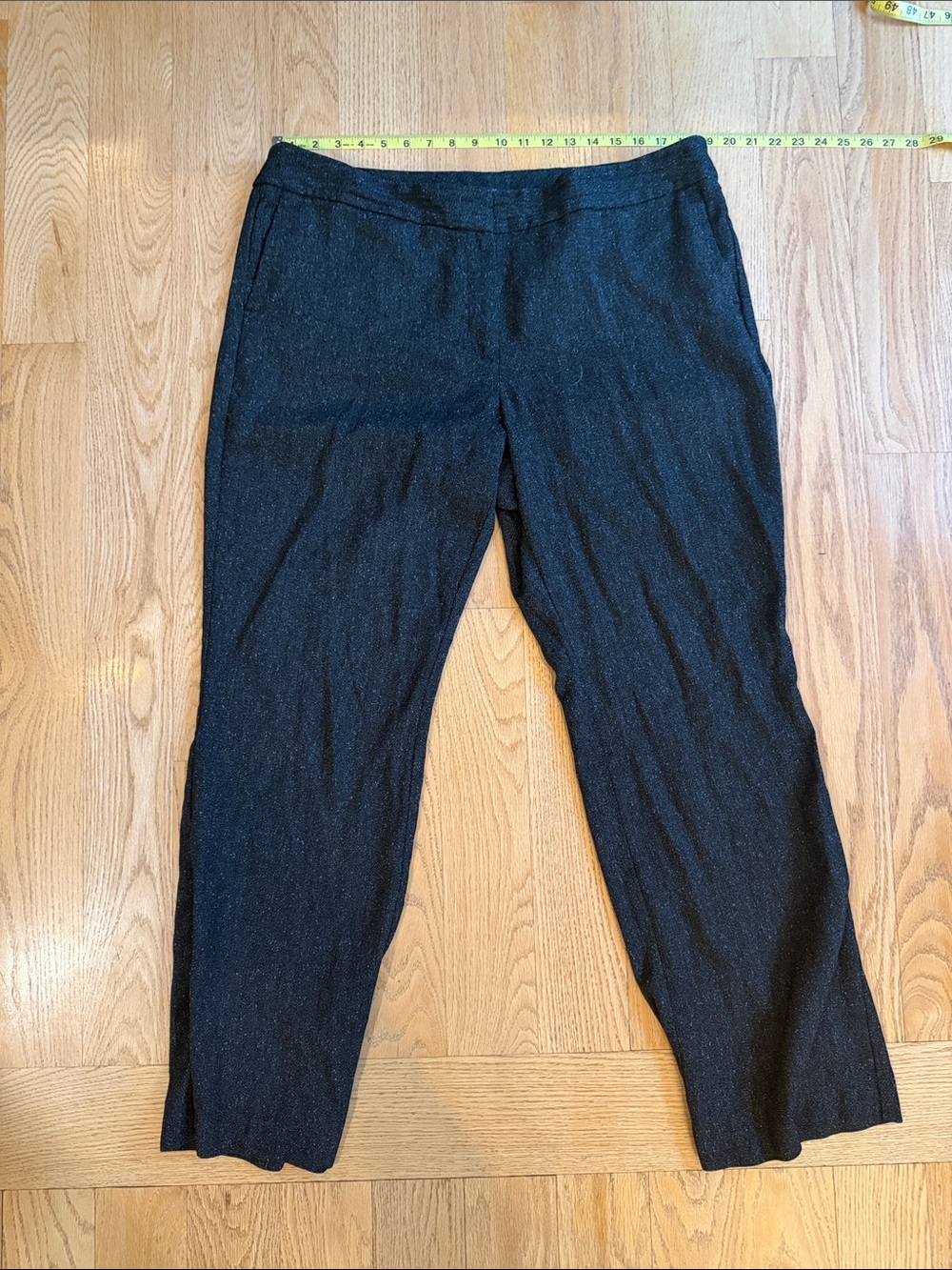 Ann Taylor Factory Dark Charcoal Straight-Leg Trousers